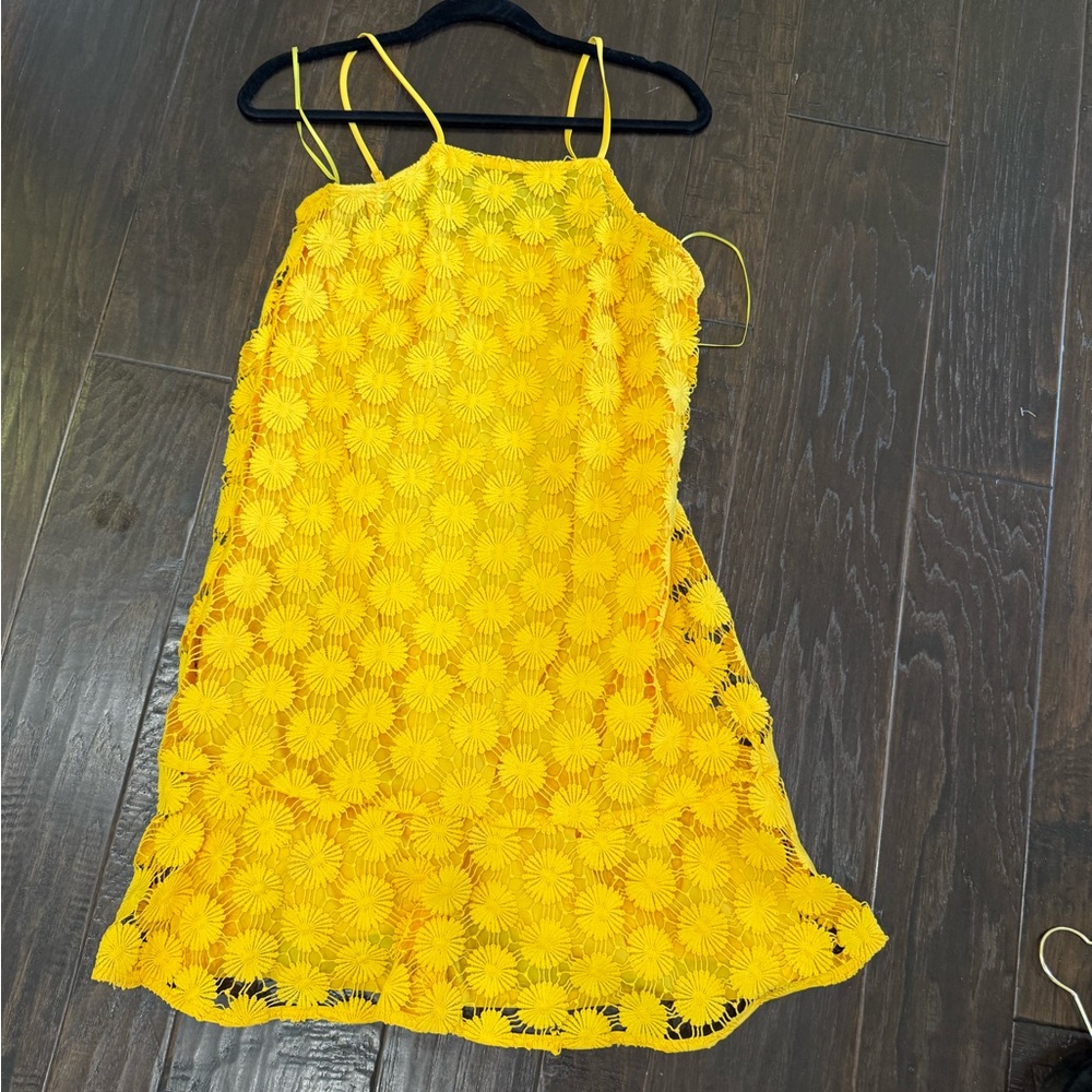 Trina Turk drop waist yellow dress